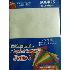 SOBRES A-7 MARFIL PIEDRA 90 G P/25 SOBRES SOBRES A-7 MARFIL PIEDRA 90 G P/25 SOBRES