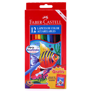 LÁPICES DE COLOR FABER CASTELL ACUARELA CAJA DE 24 LÁPICES DE COLOR FABER CASTELL ACUARELA CAJA DE 24