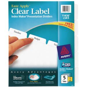 SEPARADOR AVERY LASER 5DIV C/5 SEPARADOR AVERY LASER 5DIV C/5