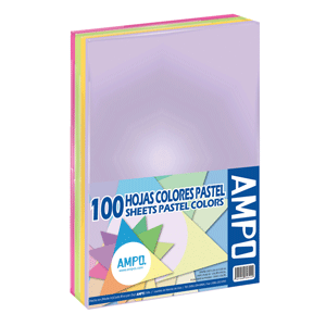 PAPEL COLOR PASTEL SURTIDO 100 HOJAS PAPEL COLOR PASTEL SURTIDO 100 HOJAS