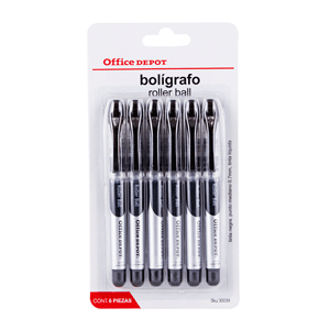 ROLLER BALL NEGRO PUNTO FINO CAJA C/6 OFFICE DEPOT ROLLER BALL NEGRO PUNTO FINO CAJA C/6 OFFICE DEPOT