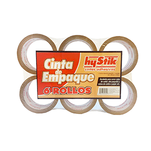 CINTA EMPAQUE 48X45 CANELA PAQUETE C/6 CINTA EMPAQUE 48X45 CANELA PAQUETE C/6