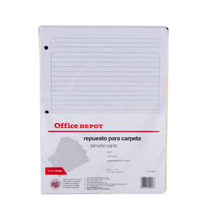 REPUESTO D/HOJAS CARTA 100 HOJAS RAYA OFFICE DEPOT REPUESTO D/HOJAS CARTA 100 HOJAS RAYA OFFICE DEPOT