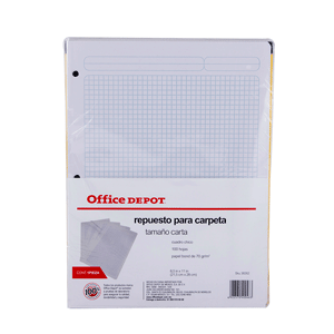 REPUESTO DE HOJAS CARTA 100 HJS C5 OFFICE DEPOT REPUESTO DE HOJAS CARTA 100 HJS C5 OFFICE DEPOT