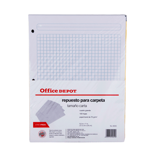 REPUESTO DE HOJAS CARTA 100 HJS C7 OFFICE DEPOT REPUESTO DE HOJAS CARTA 100 HJS C7 OFFICE DEPOT