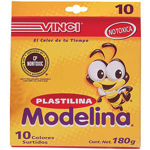 PLASTILINA CAJA C/10 COLORES SURTIDOS VINCI PLASTILINA CAJA C/10 COLORES SURTIDOS VINCI