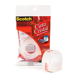 SCOTCH CINTA CRISTAL EN BOLSA, 18 MM X 20 M SCOTCH CINTA CRISTAL EN BOLSA, 18 MM X 20 M