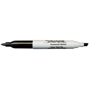 MARCADOR PERMANENTE SHARPIE TWIN TIP NEGRO B/1 MARCADOR PERMANENTE SHARPIE TWIN TIP NEGRO B/1