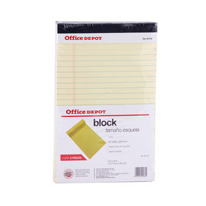 BLOCK TAMAÑO ESQUELA 5X8 CANARIO OFFICE DEPOT BLOCK TAMAÑO ESQUELA 5X8 CANARIO OFFICE DEPOT