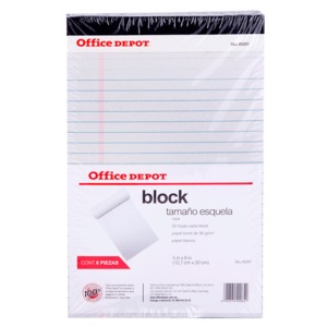 BLOCK TAMAÑO ESQUELA 5X8 DOBLE RAYA OFFICE DEPOT BLOCK TAMAÑO ESQUELA 5X8 DOBLE RAYA OFFICE DEPOT