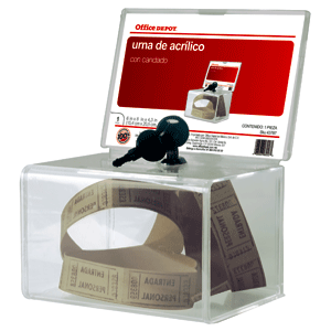URNA DE ACRILICO CON CANDADO OFFICE DEPOT URNA DE ACRILICO CON CANDADO OFFICE DEPOT