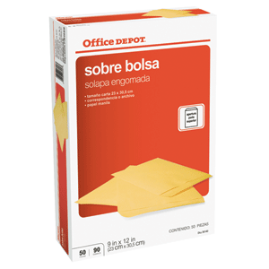 SOBRE ENGOMADO MANILA CARTA 50 PACK OFFICE DEPOT SOBRE ENGOMADO MANILA CARTA 50 PACK OFFICE DEPOT