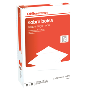 SOBRE BOLSA BLANCO OFICIO 50 PACK OFFICE DEPOT SOBRE BOLSA BLANCO OFICIO 50 PACK OFFICE DEPOT