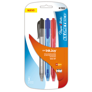 BOLIGRAFO KM 100 RETRACTIL NG/AZ/RJ B/3 BOLIGRAFO KM 100 RETRACTIL NG/AZ/RJ B/3