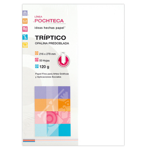 PAPEL OPALINA PREDOBLADA EN 3 120G 50HJS PAPEL OPALINA PREDOBLADA EN 3 120G 50HJS