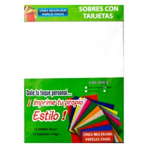 SOBRES/TARJETAS BBLANCO NEVADO 12 JUEGOS SOBRES/TARJETAS BBLANCO NEVADO 12 JUEGOS