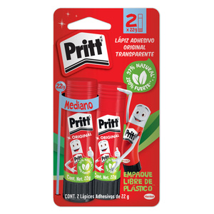 LAPIZ ADHESIVO PRITT 22 GRAMOS PAQUETE C/2 LAPIZ ADHESIVO PRITT 22 GRAMOS PAQUETE C/2