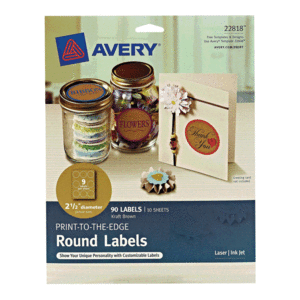 ETIQ REDONDA KRAFT 90U. LASER/ INYECCION DE TINTA ETIQ REDONDA KRAFT 90U. LASER/ INYECCION DE TINTA