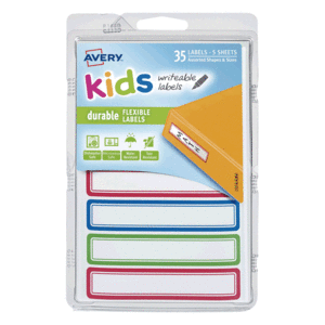 ETIQ RECTANGULAR DURABLE P/NIÑOS 35U ETIQ RECTANGULAR DURABLE P/NIÑOS 35U
