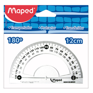 TRANSPORTADOR 180° 12.5CMS PIEZA MAPED TRANSPORTADOR 180° 12.5CMS PIEZA MAPED