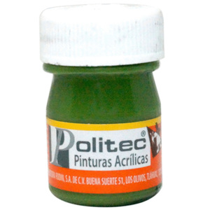 PINTURA ACRILICA VERDE HOJA POLITEC 20ML PZ PINTURA ACRILICA VERDE HOJA POLITEC 20ML PZ