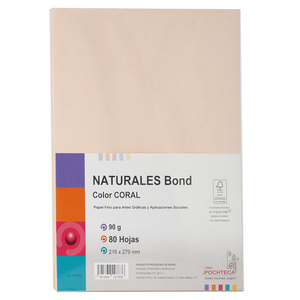 PAPEL BOND NATURAL CORAL 90G CARTA 80HJS PAPEL BOND NATURAL CORAL 90G CARTA 80HJS