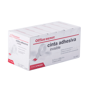 CINTA INVISIBLE OFFICE DEPOT PAQUETE C/6 CINTA INVISIBLE OFFICE DEPOT PAQUETE C/6