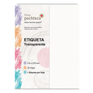 ETIQUETA ADHESIVA CARTA TRANSPARENTE 20 HOJAS ETIQUETA ADHESIVA CARTA TRANSPARENTE 20 HOJAS