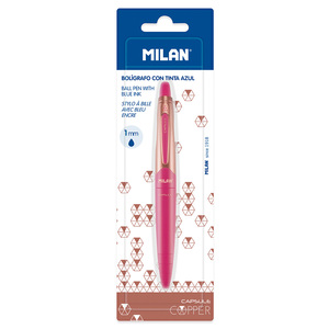 BOLÍGRAFO MILAN CAPSULE COPPER ROSADO (TINTA AZUL) BOLÍGRAFO MILAN CAPSULE COPPER ROSADO (TINTA AZUL)