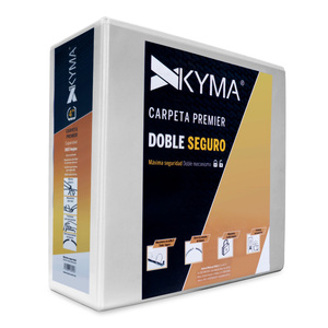 CARPETA 4 P. BLANCA KYMA (BRILLANTE, 2LOCK, ARILLO D) CARPETA 4 P. BLANCA KYMA (BRILLANTE, 2LOCK, ARILLO D)