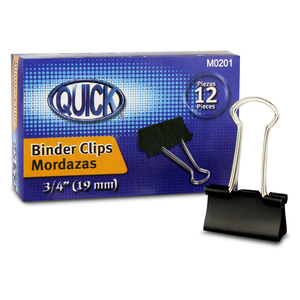 SUJETA DOCUMENTOS QUICK 3/4P NEGRO CAJA 12U SUJETA DOCUMENTOS QUICK 3/4P NEGRO CAJA 12U