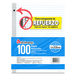 REPUESTO HOJAS LÍNEA REFORZADO 100H (BOND 60GRS) REPUESTO HOJAS LÍNEA REFORZADO 100H (BOND 60GRS)