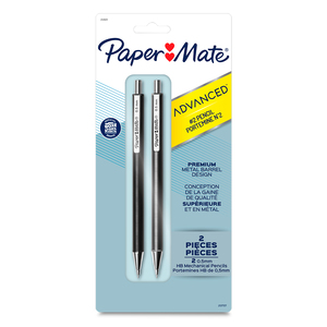 PORTAMINAS PAPERMATE ADVANCED 0.5MM 2U PLATA/NEGRO PORTAMINAS PAPERMATE ADVANCED 0.5MM 2U PLATA/NEGRO