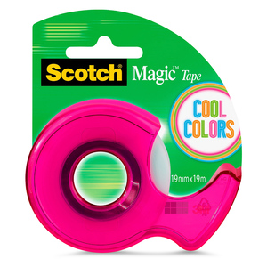 CINTA MÁGICA SCOTCH CON DISPENSADOR COLORES 1U CINTA MÁGICA SCOTCH CON DISPENSADOR COLORES 1U