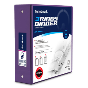 CARPETA 3 ANILLOS STUDMARK 3PG. MORADO CARPETA 3 ANILLOS STUDMARK 3PG. MORADO