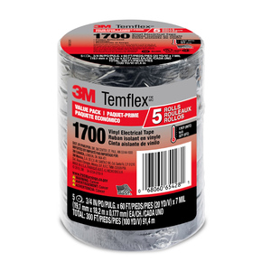 CINTA DE AISLAR TEMFELX NEGRO 3/4P X 60 PIES 5U CINTA DE AISLAR TEMFELX NEGRO 3/4P X 60 PIES 5U