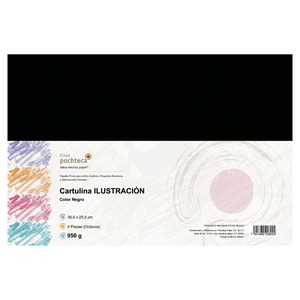 CARTULINA ILUSTRACION NEGRA 950GR (MEDIDAS 38 X CARTULINA ILUSTRACION NEGRA 950GR (MEDIDAS 38 X