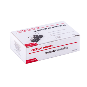 SUJETADOCUMENTOS 3/4 19MM CAJA C/12 PIEZAS SUJETADOCUMENTOS 3/4 19MM CAJA C/12 PIEZAS