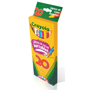 LÁPICES D/COLOR BORRABLES CAJA C/20 LÁPICES D/COLOR BORRABLES CAJA C/20