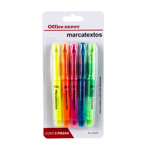 RESALTADORES OFFICE DEPOT PAQUETE C/5 RESALTADORES OFFICE DEPOT PAQUETE C/5
