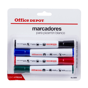 MARCADORES P/PIZARRON OFFICE DEPOT PAQUETE C/4 MARCADORES P/PIZARRON OFFICE DEPOT PAQUETE C/4