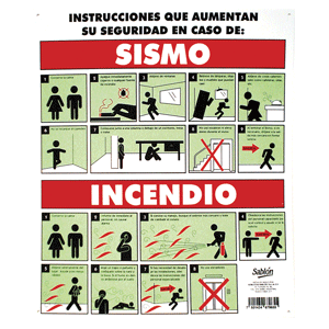 LETRERO SISMO E INCENDIO (SABLON) LETRERO SISMO E INCENDIO (SABLON)